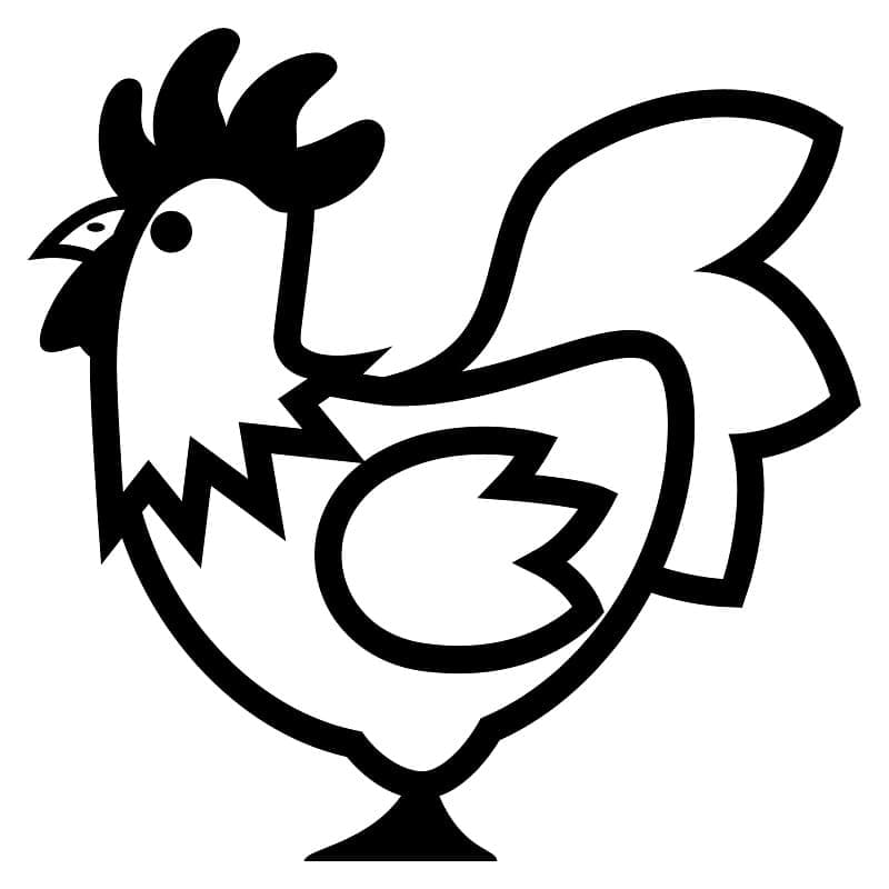 Gratis ausmalbares Huhn