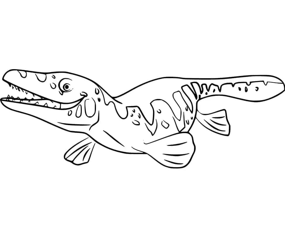 Gratis druckbarer Mosasaurus
