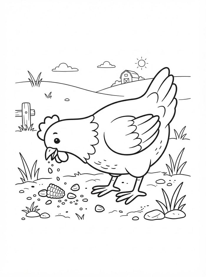 Huhn auf dem Boden