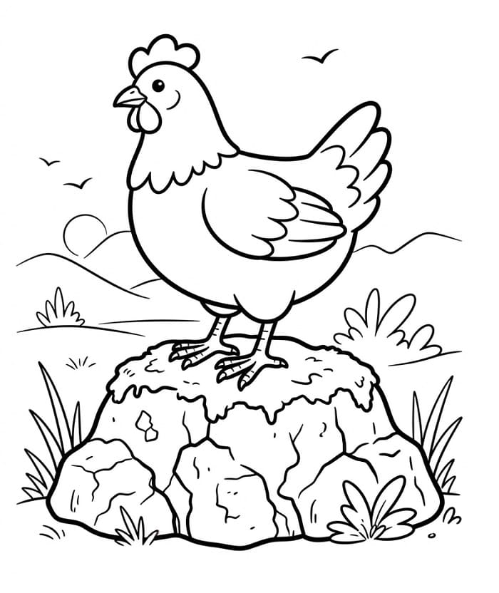 Huhn zum Ausdrucken