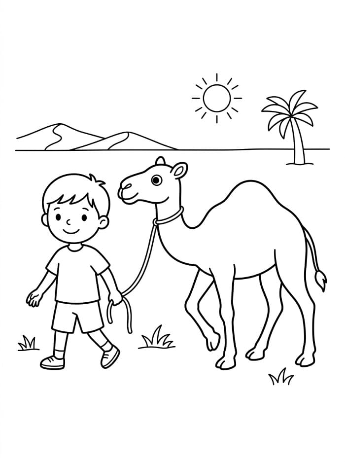 Junge und Kamel