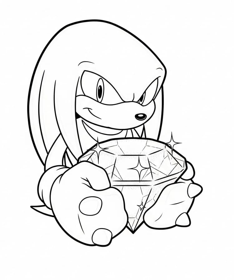 Knuckles mit einem Diamanten