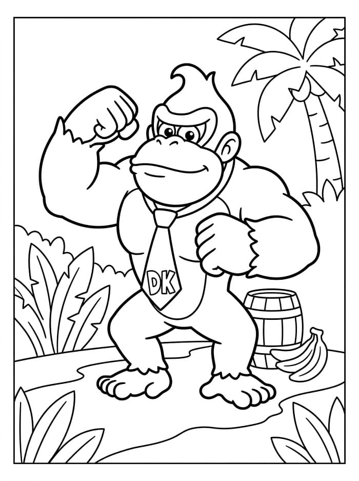 Kostenlose ausdruckbare Donkey-Kong-Vorlage