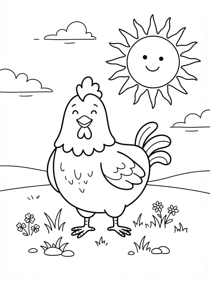Kostenlose ausdruckbare Huhn-Vorlage