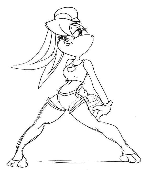 Kostenlose ausdruckbare Lola-Bunny-Vorlage