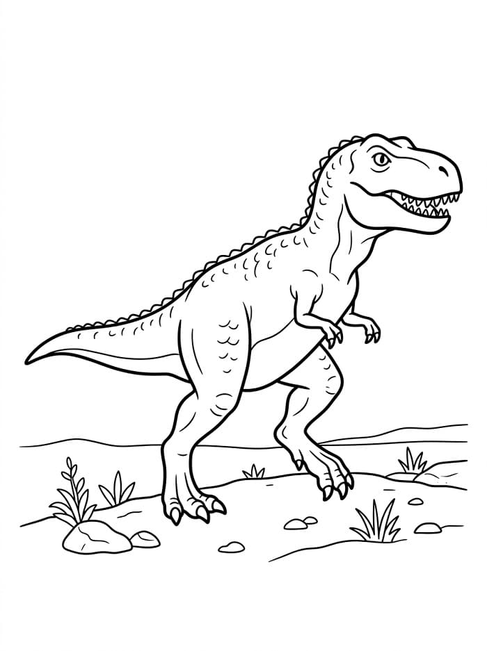 Kostenlose ausdruckbare T-Rex-Vorlage