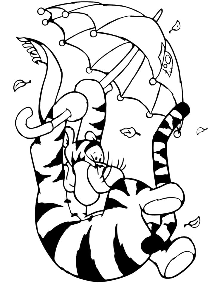 Kostenlose ausdruckbare Tigger-Vorlage