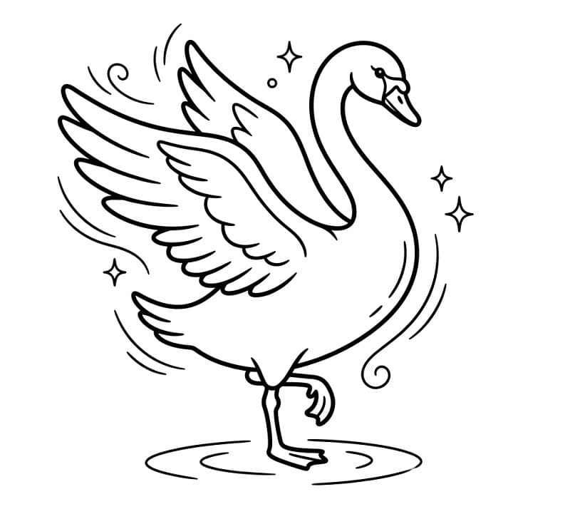 Liebenswerter Schwan