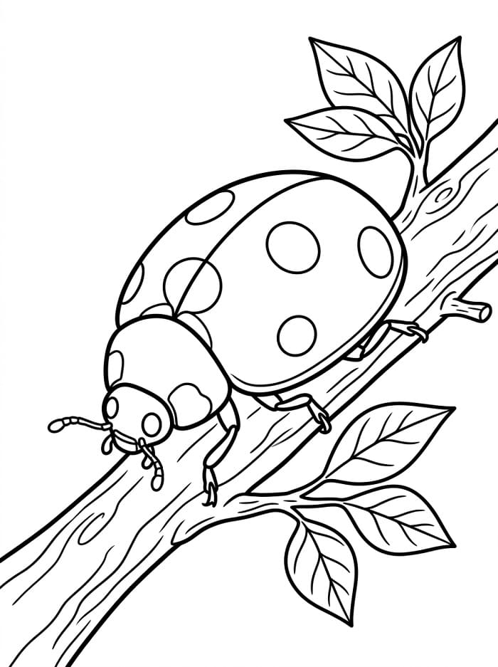 Marienkäfer auf einem Baum