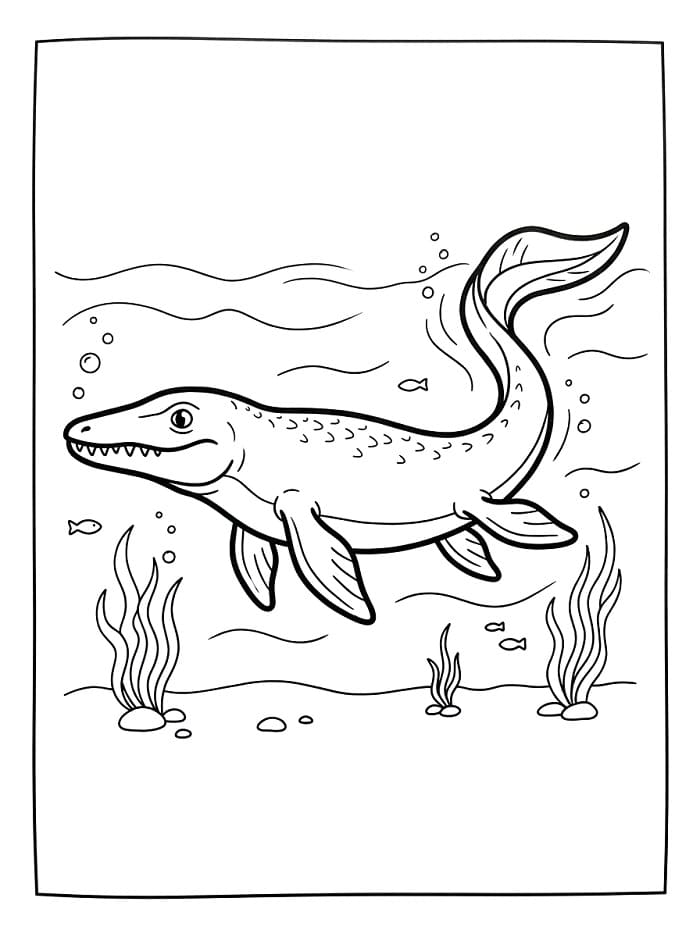 Mosasaurus unter Wasser