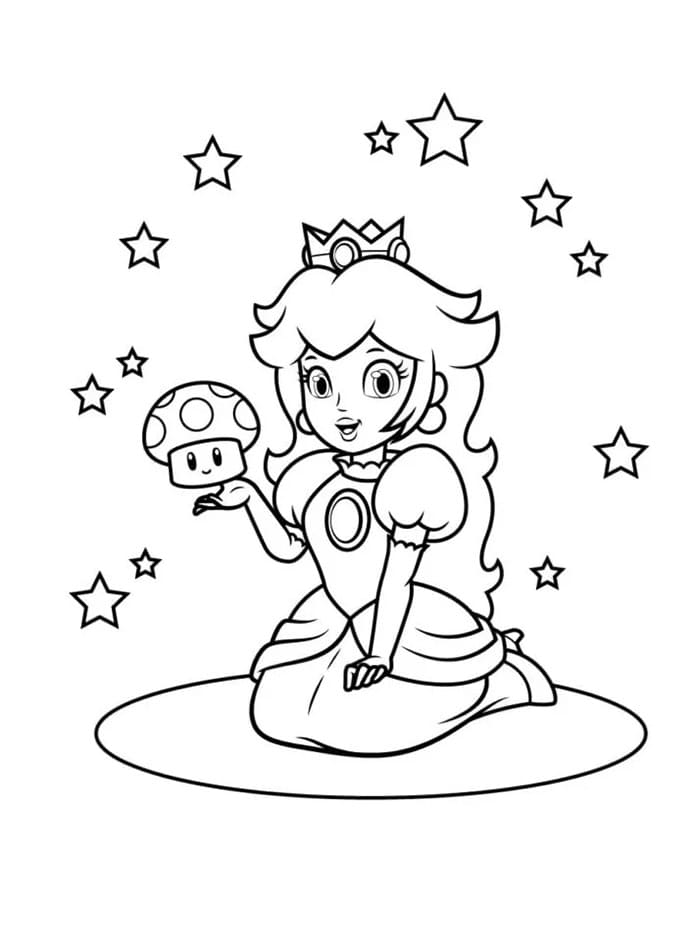 Prinzessin Peach drucken