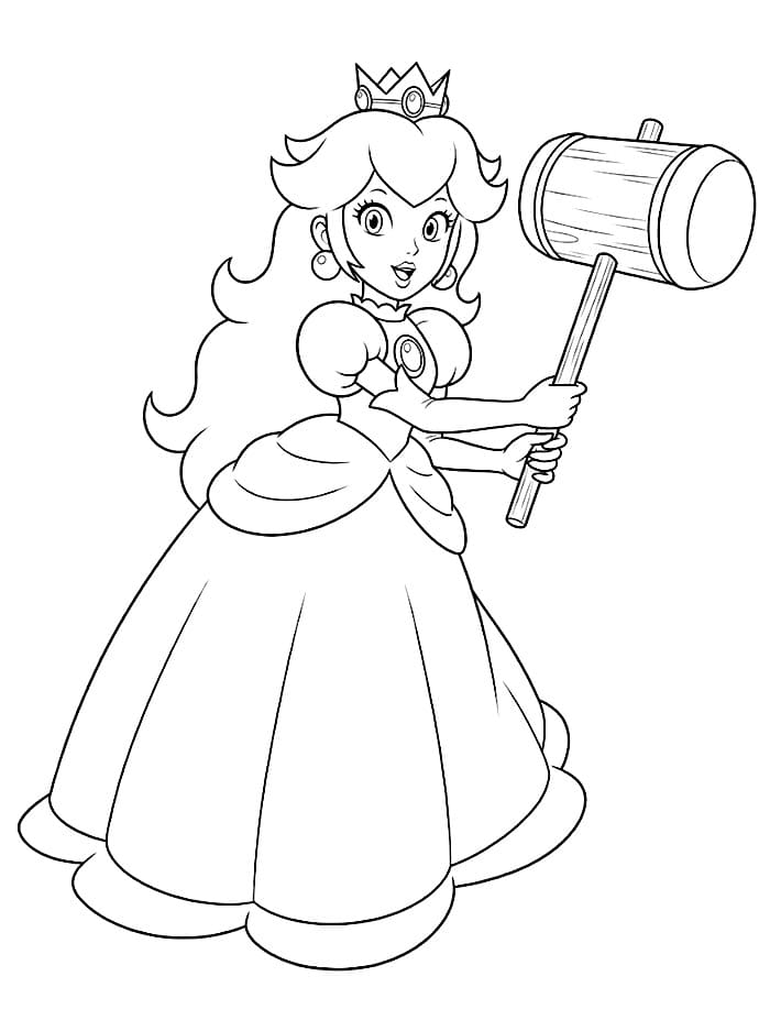 Prinzessin Peach zum Ausdrucken