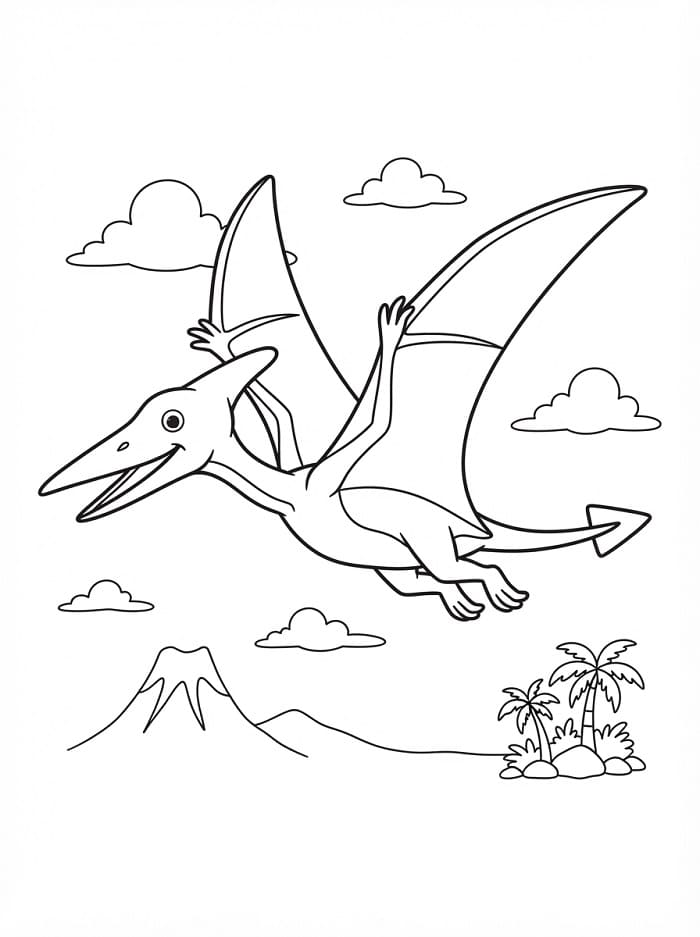 Pterodaktylus am Himmel