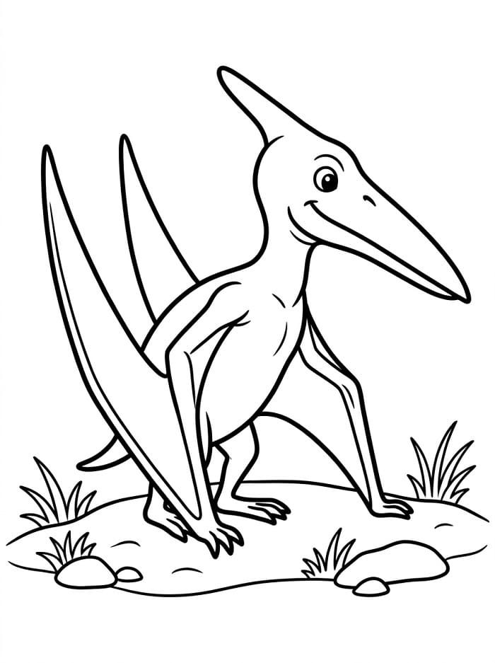 Pterodaktylus auf dem Boden