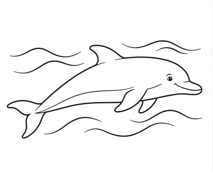 Schwimmender Delfin