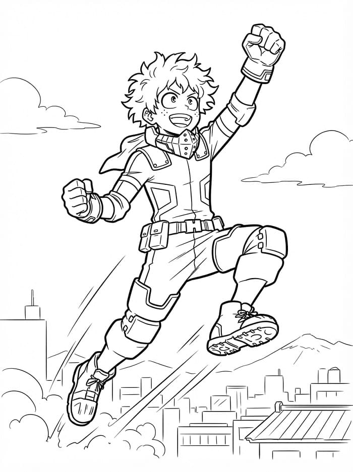 Springender Midoriya