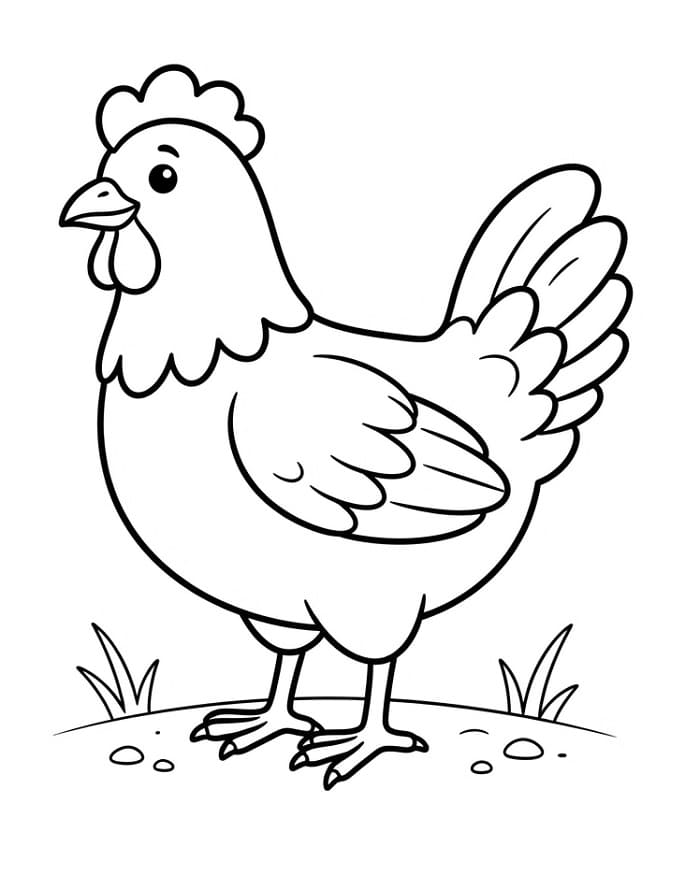 Huhn ausmalbilder