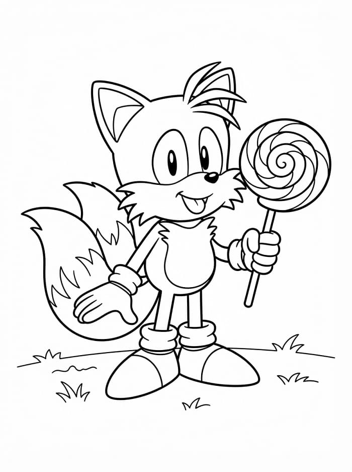 Tails mit Süßigkeiten