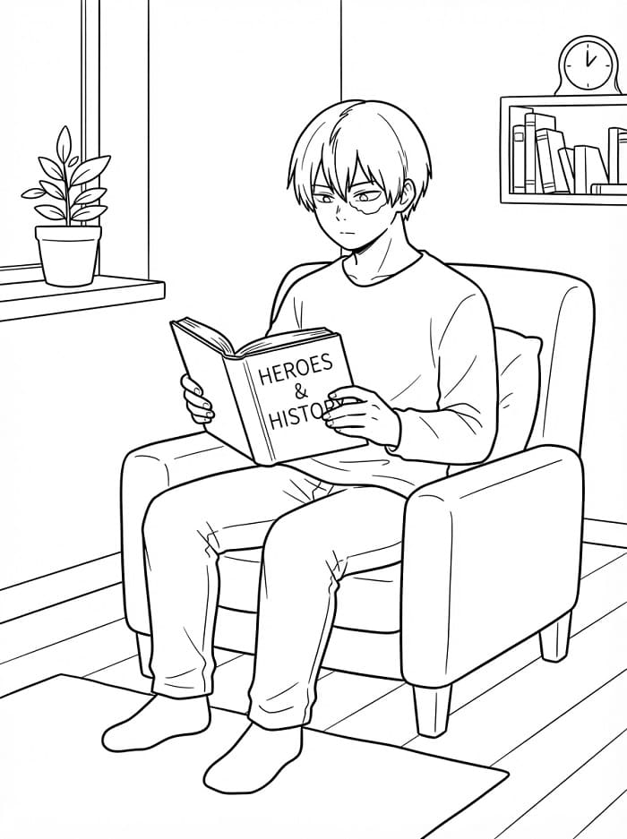 Todoroki liest ein Buch