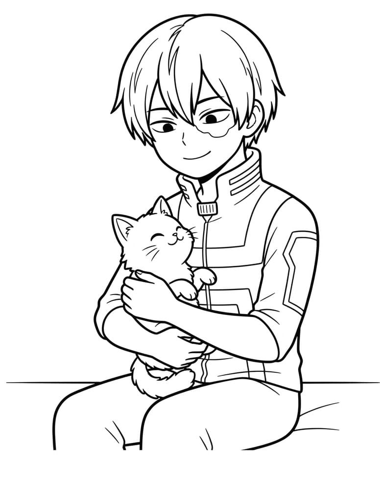 Todoroki und Katze