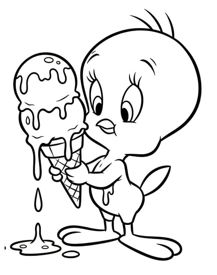 Tweety mit Eis