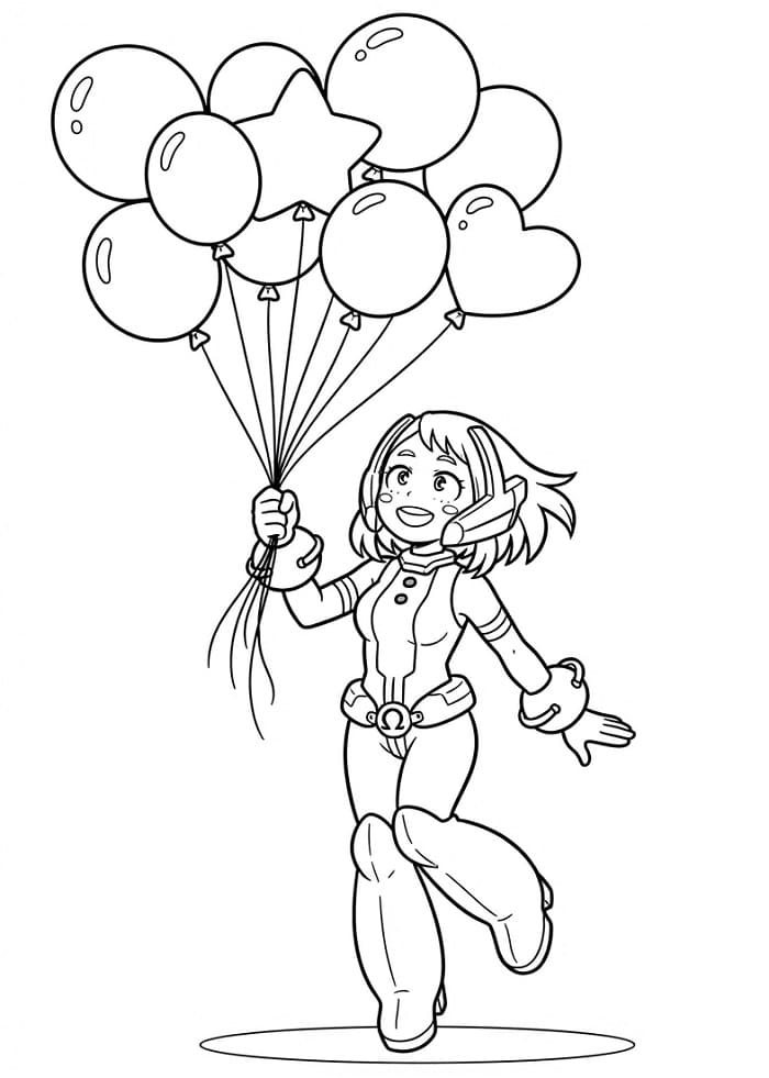 Uraraka und Luftballons