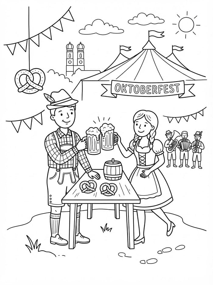 Ausdruckbares Oktoberfest für Kinder