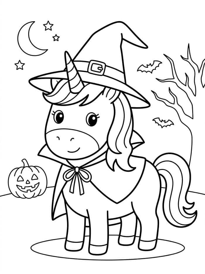 Bezauberndes Halloween-Einhorn