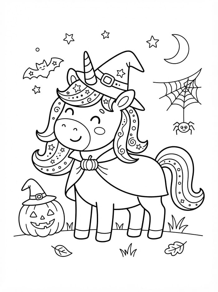 Ein Halloween-Einhorn