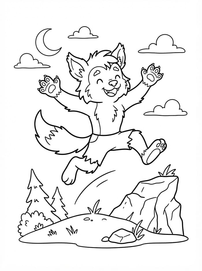 Ein Halloween-Werwolf