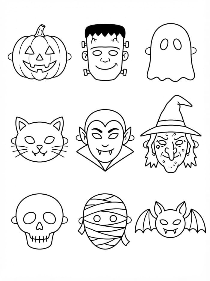 Einfache Halloweenmasken