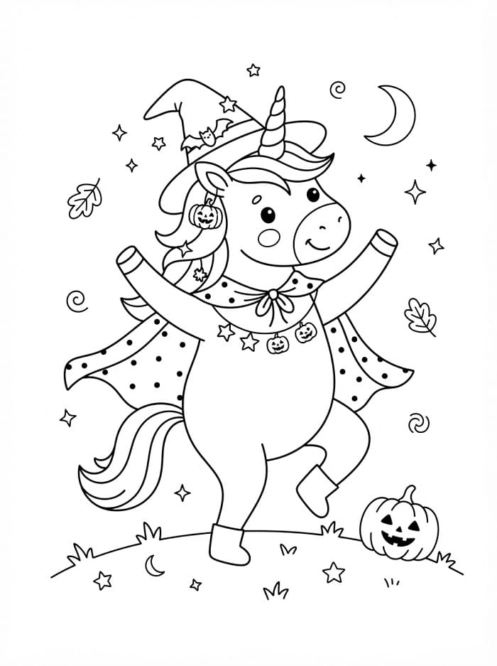 Halloween-Einhorn für Kinder