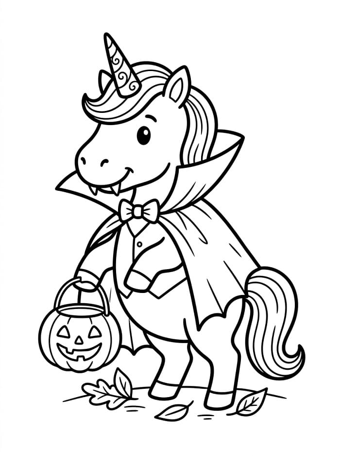 Hübsches Halloween-Einhorn