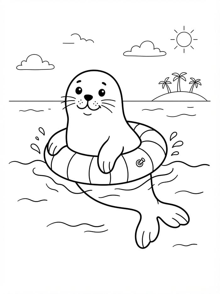 Schwimmender Seelöwe