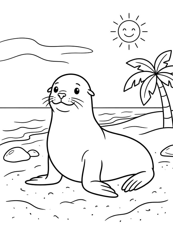 Seelöwe am Strand