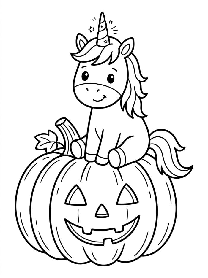 Sehr süßes Halloween-Einhorn
