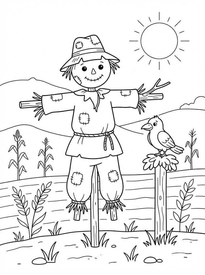 Sitzende Vogelscheuche