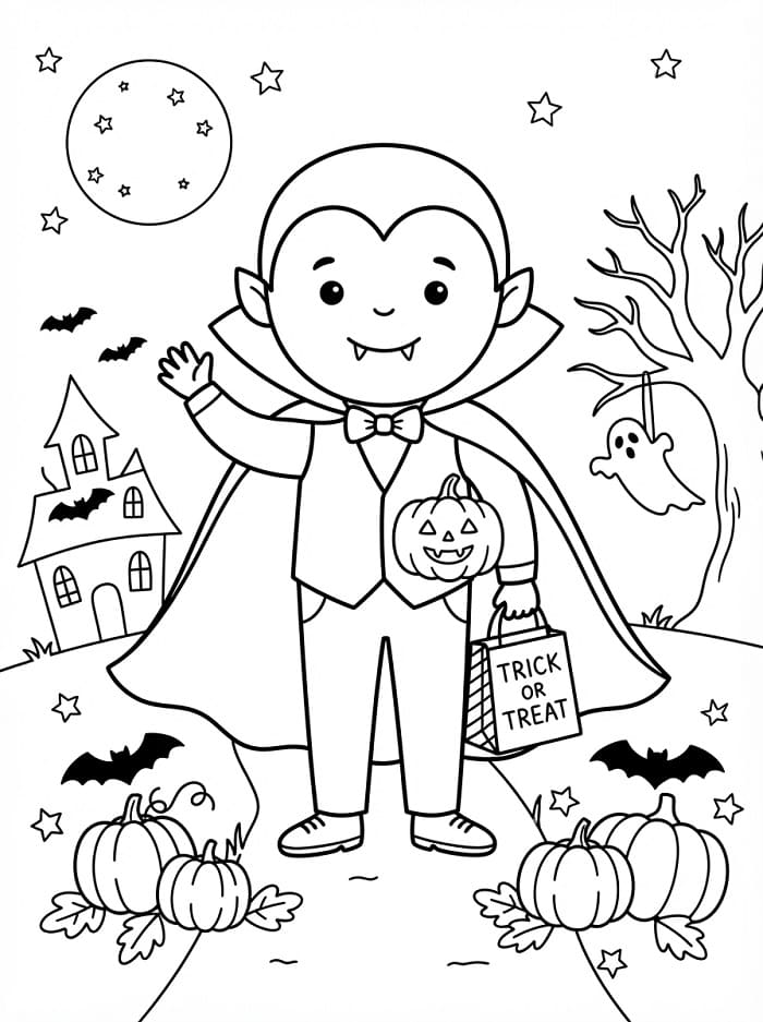 Vampir an Halloween
