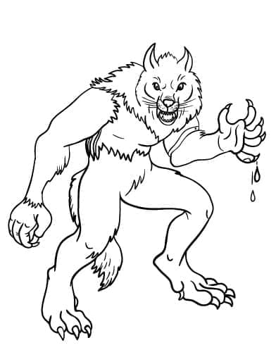 Werwolf zum Drucken