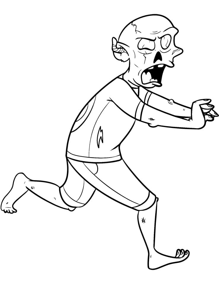 Zombie als Zeichentrickfigur