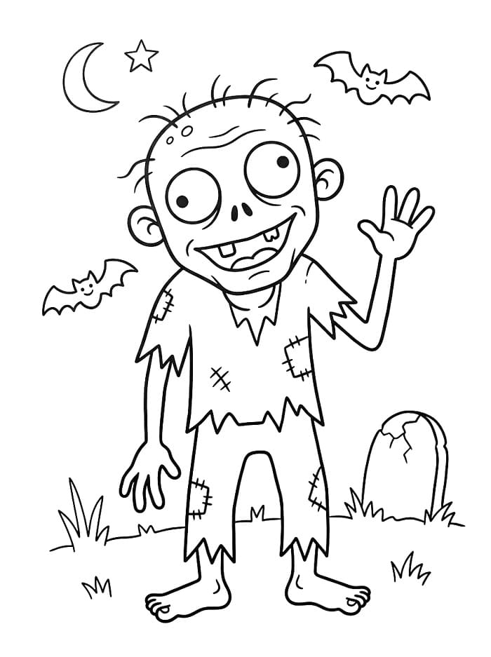 Zombie mit Fledermäusen