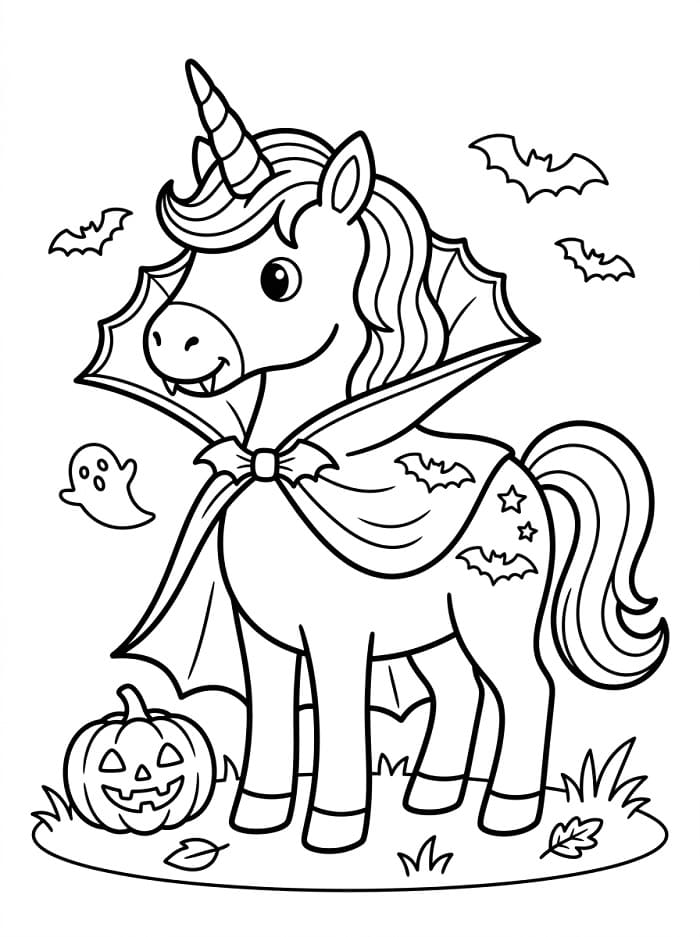 Zuckersüßes Halloween-Einhorn