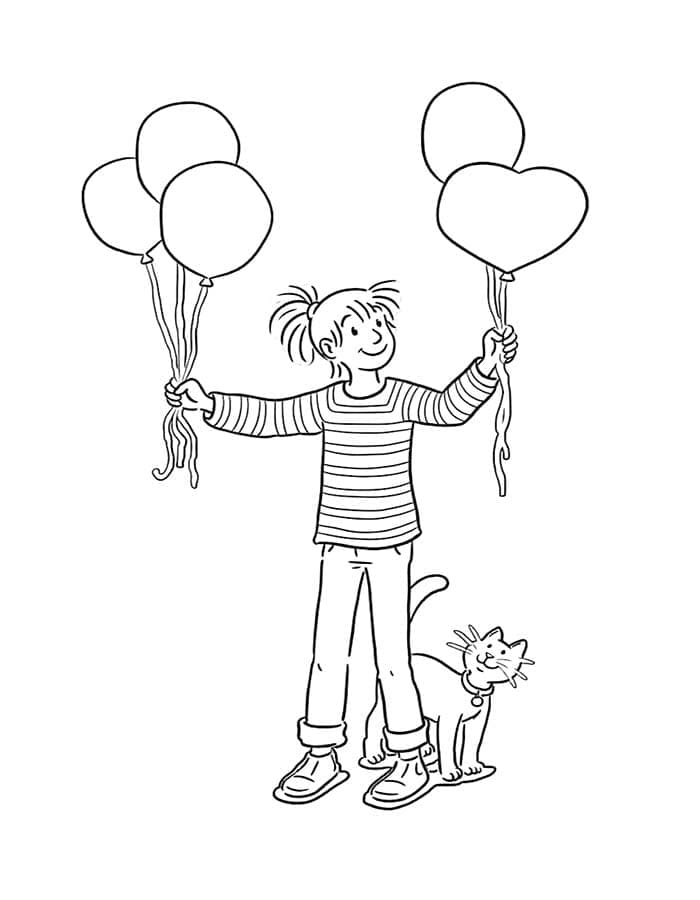 Conni mit Luftballons