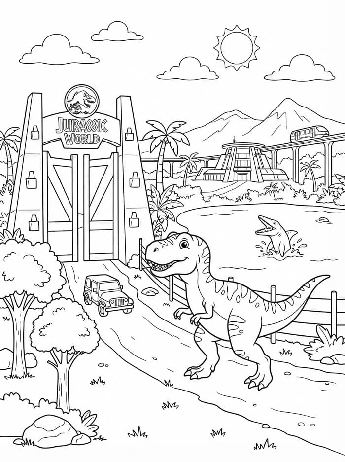 Druckbares Jurassic World