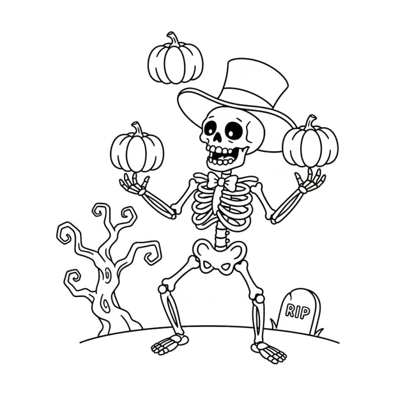 Skelett an Halloween